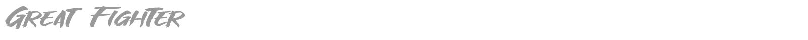Great Fighter font preview